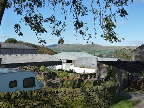 View over the caravan View over Cragg Farm and beyond